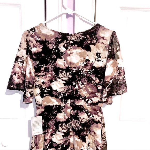 Floral Print Chiffon A-Line Dress - Picture 8 of 10